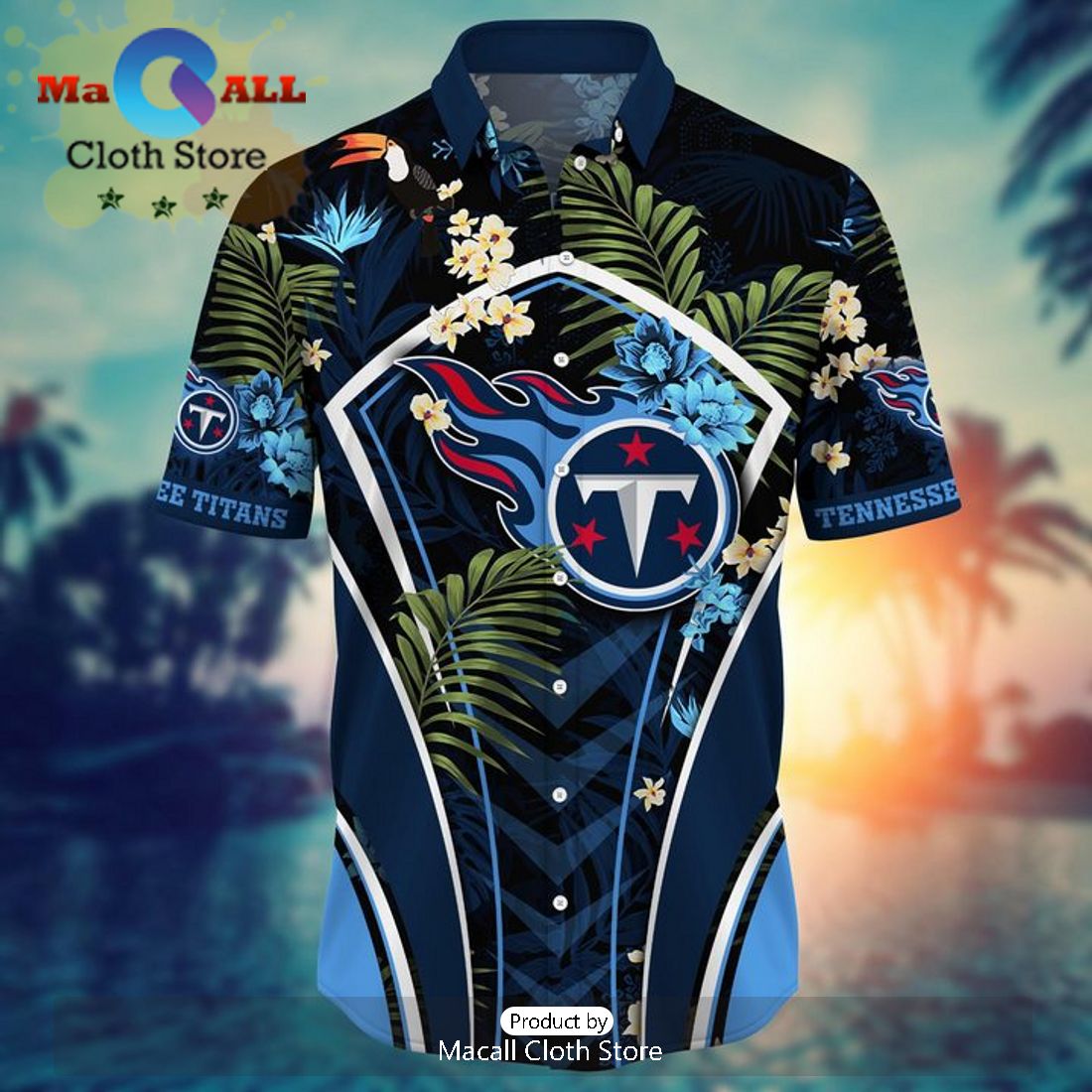 NFL Tampa Bay Buccaneers Tropical Leafs Hawaiian Shirt