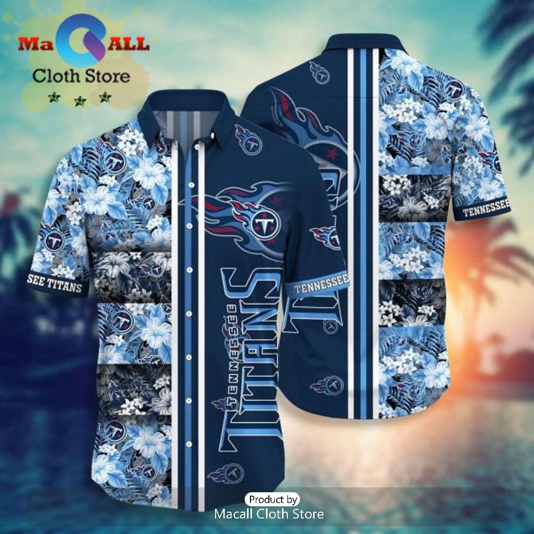 NFL Tennessee Titans Blue Hawaiian Shirt