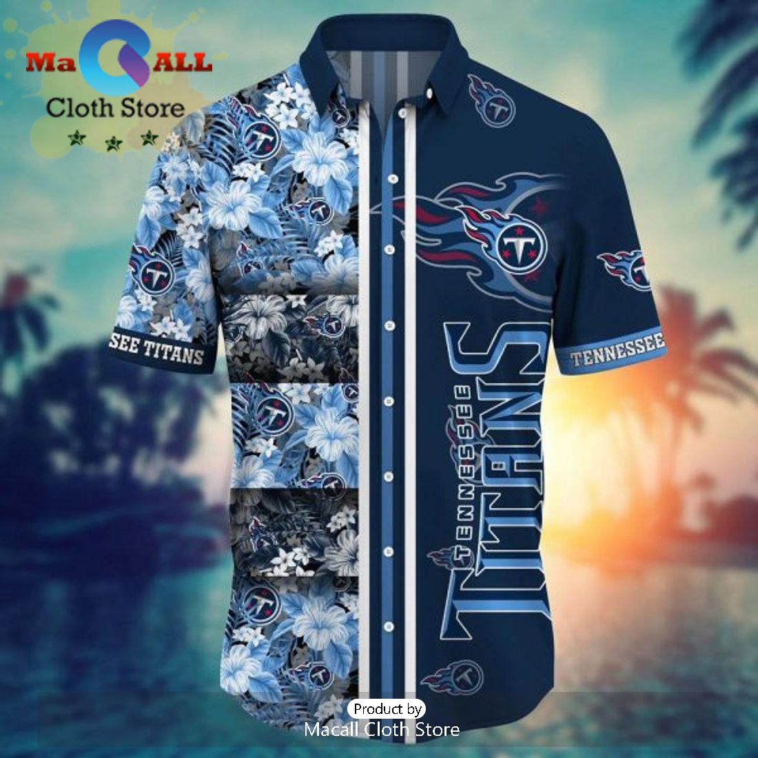 NFL Tennessee Titans Blue Hawaiian Shirt