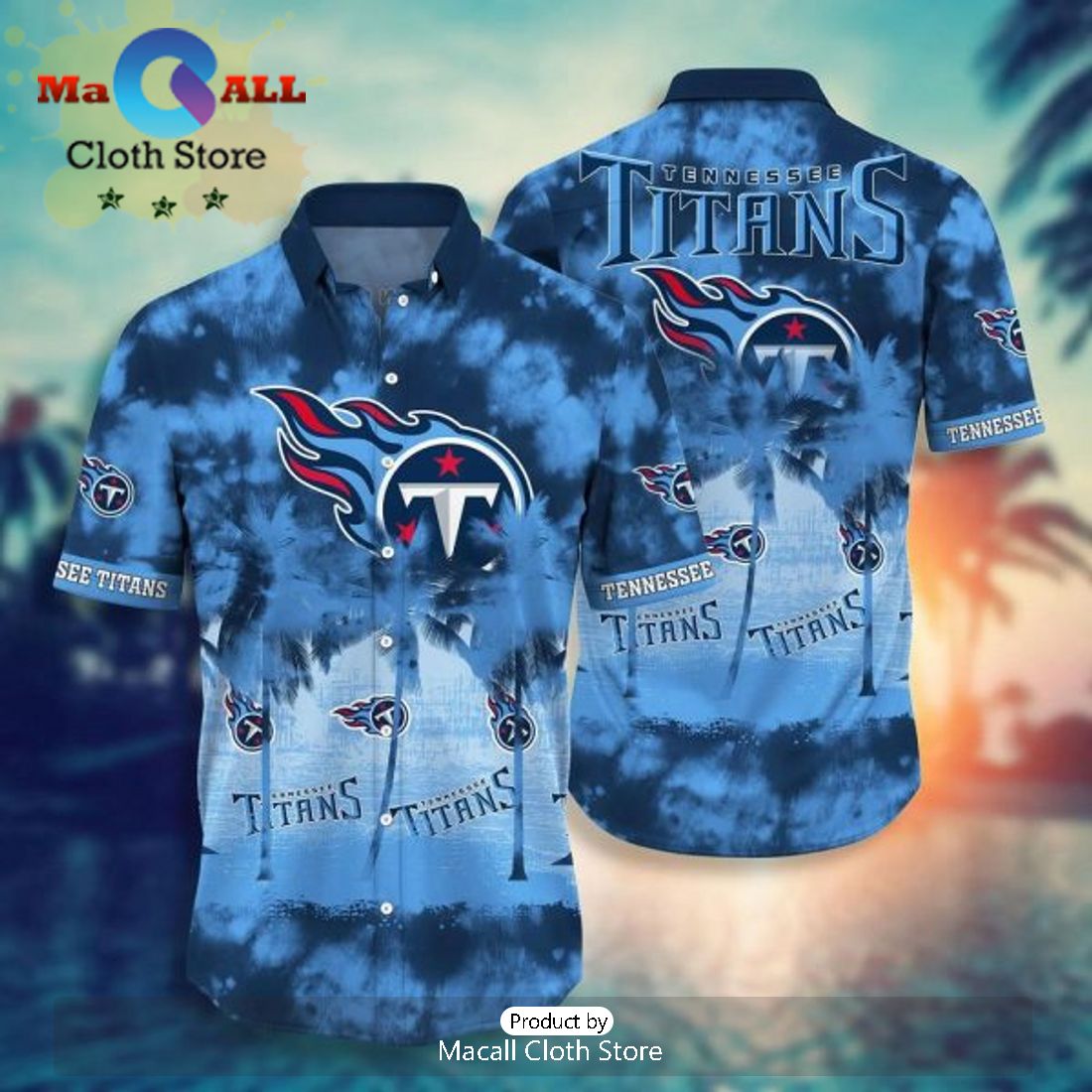 NFL Tennessee Titans Flowers Navy Blue Hawaiian Shirt Limited