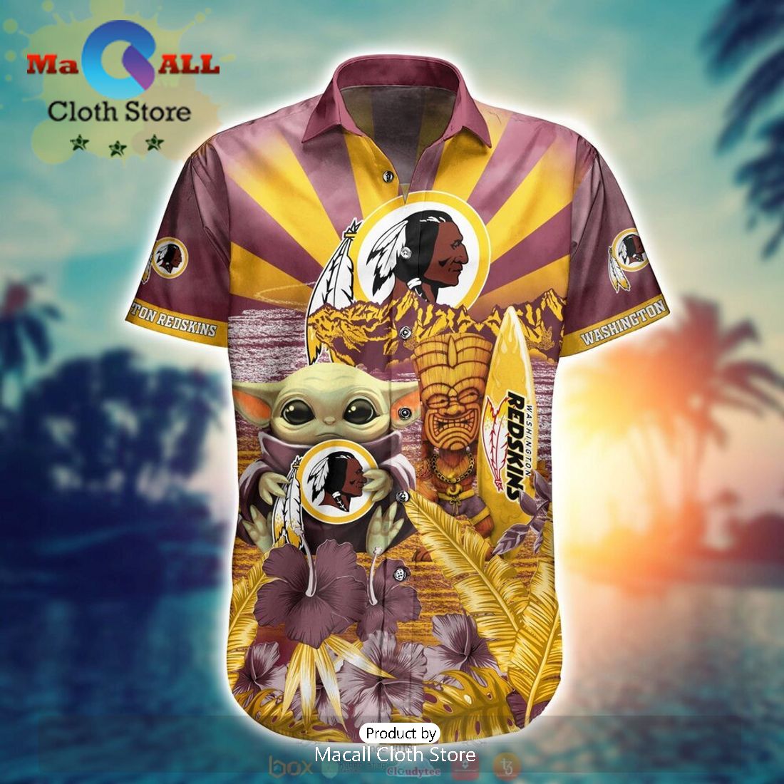 NFL Washington Redskins Custom Hail To Hawaiian Shirt