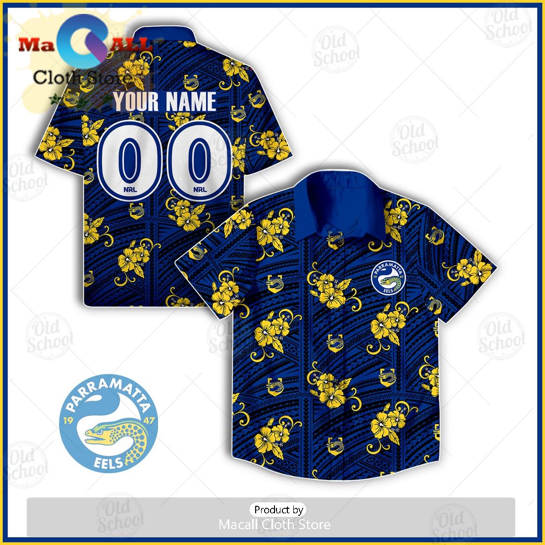 NRL Brisbane Broncos Custom Tribal Hawaiian Shirt