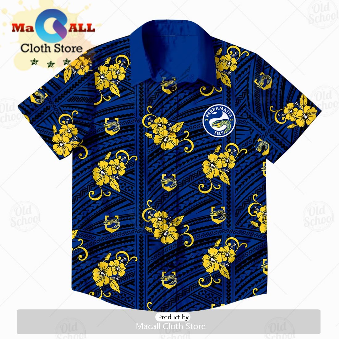 NRL Brisbane Broncos Custom Tribal Hawaiian Shirt