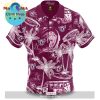 NRL Melbourne Storm Custom Text Floral Hawaiian Shirt