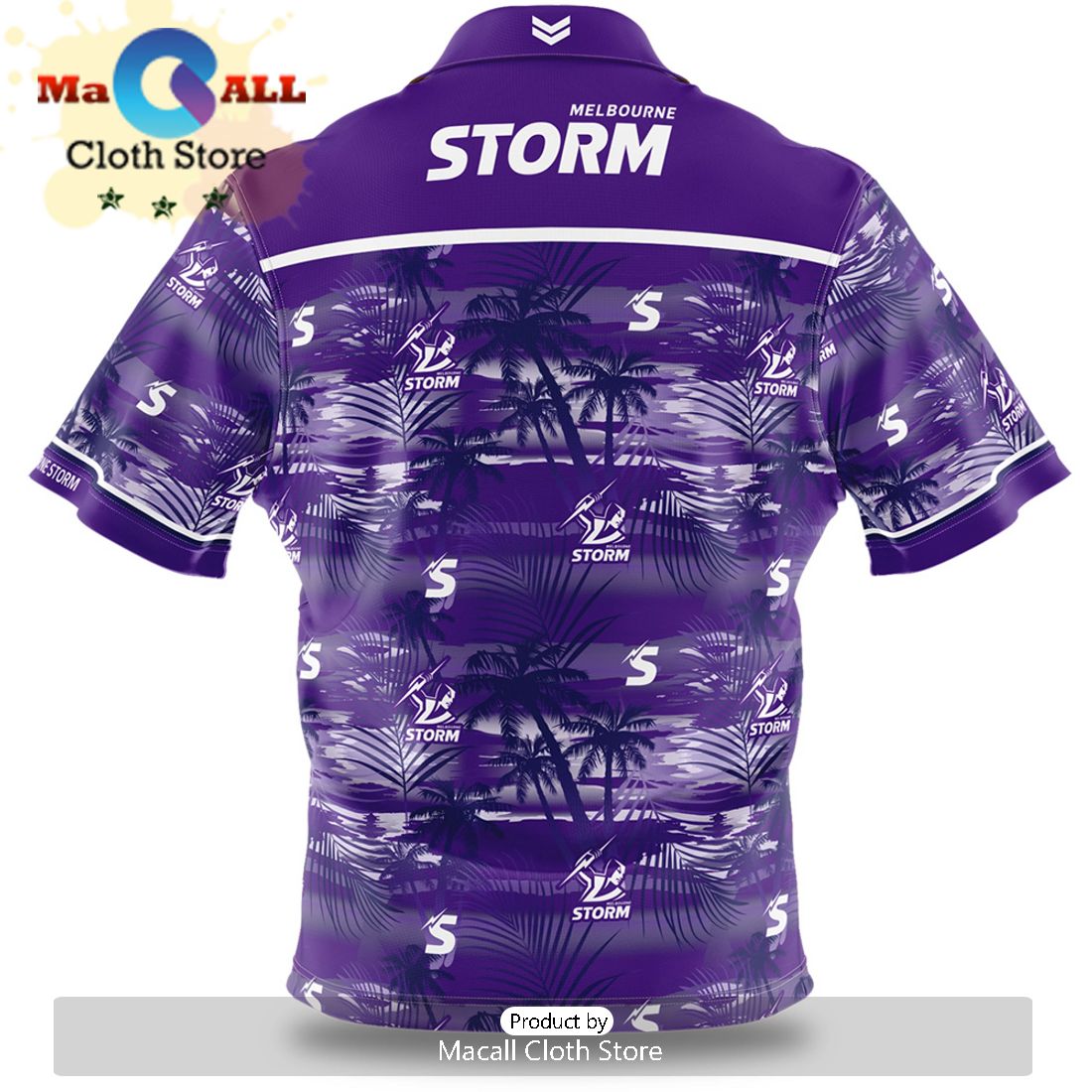 NRL Melbourne Storm Tribal Hawaiian Shirt