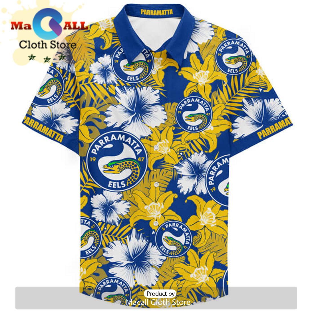 NRL Parramatta Eels Custom Tropical Hawaiian Shirt
