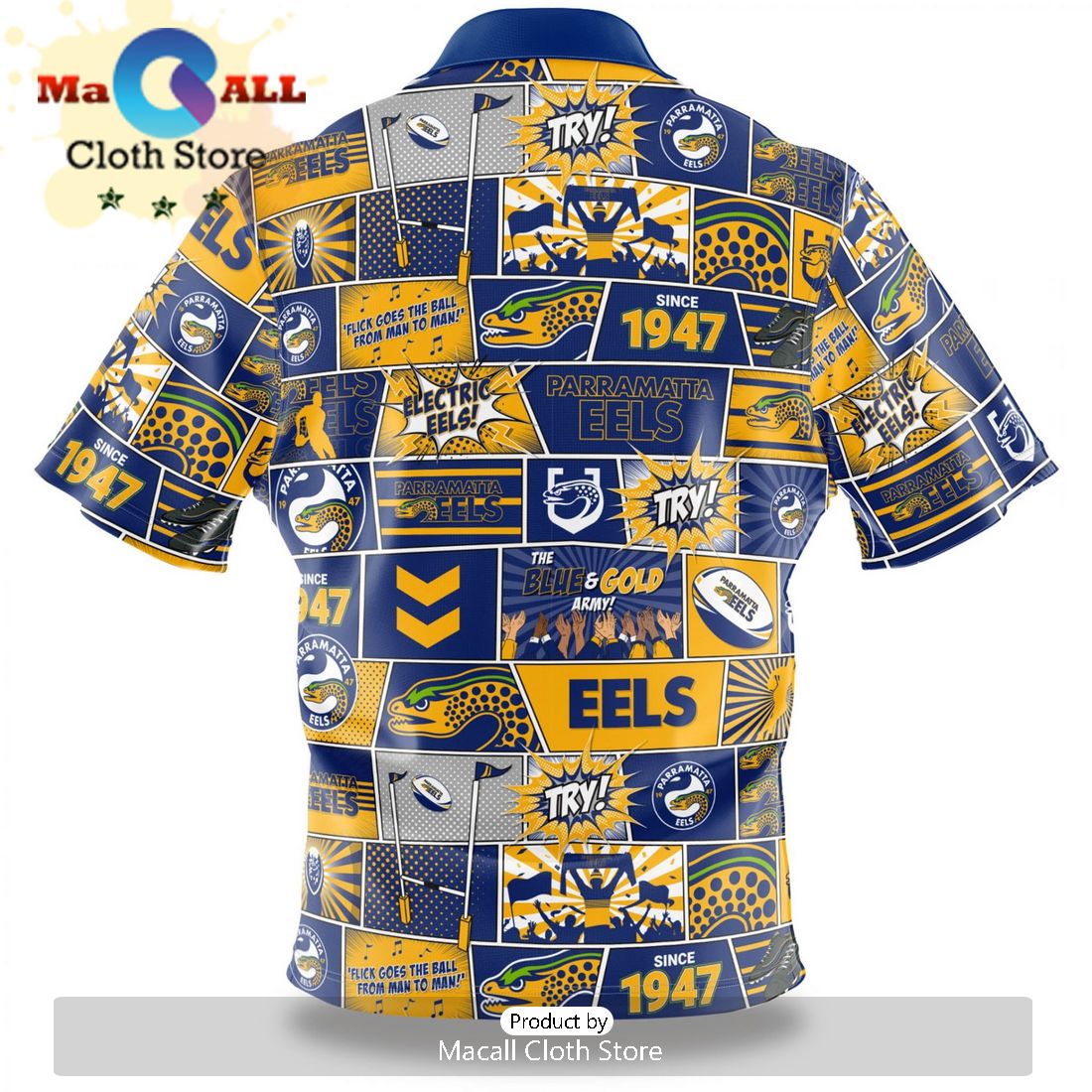 NRL Parramatta Eels Ethnic Style Hawaiian Shirt
