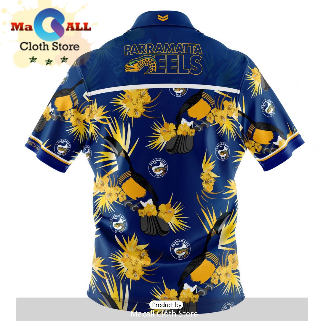 NRL Parramatta Eels Surfboard Blue Hawaiian Shirt