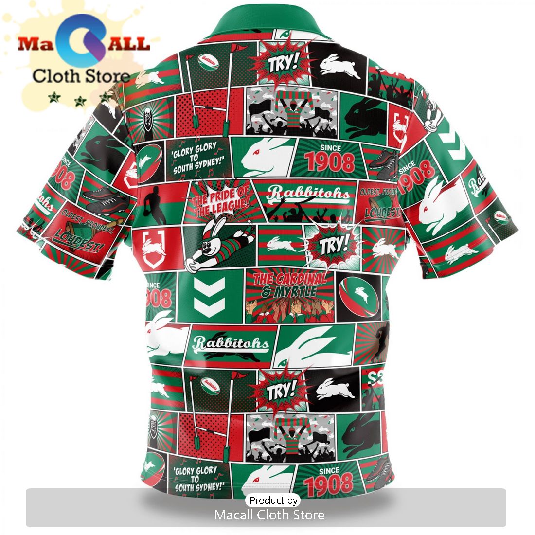 NRL South Sydney Rabbitohs Australian Flag Hawaiian Shirt