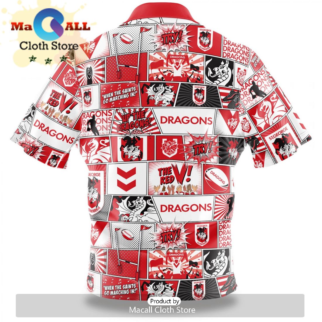 NRL St. George Illawarra Dragons NAIDOC Patterns Hawaiian Shirt