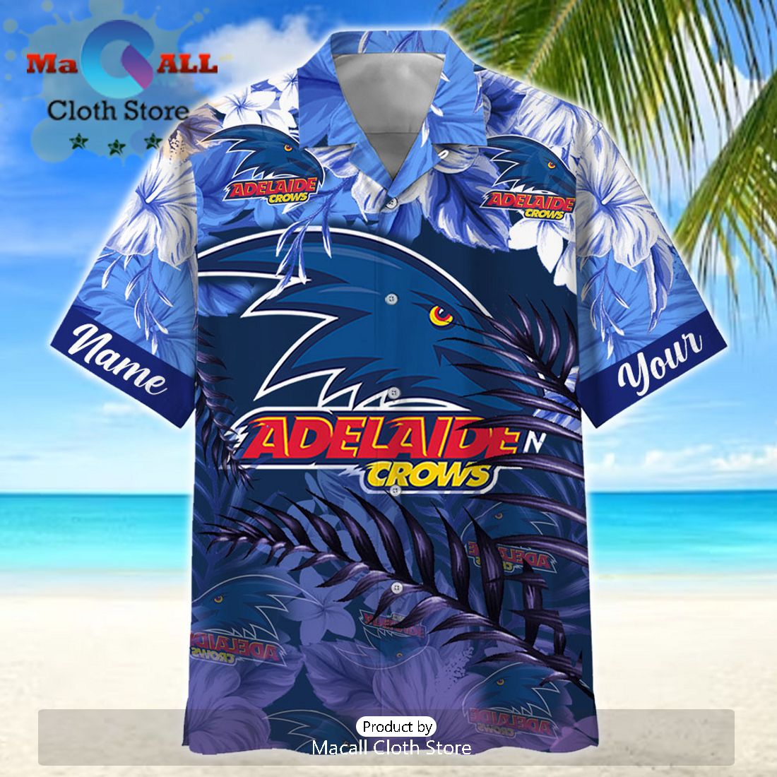 AFL Adelaide Crows Sport Personalized Tropical Hawaiian Shirt