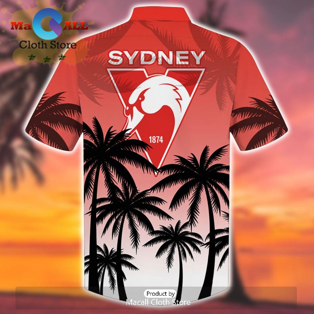 AFL Beach Sydney Swans Sport Summer Personalized Hawaiian Shirt