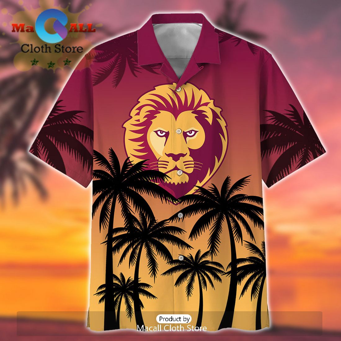 AFL Brisbane Lions Sport Beach Summer Personalized Hawaiian Shirt