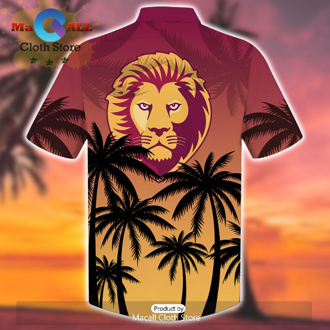 AFL Brisbane Lions Sport Beach Summer Personalized Hawaiian Shirt