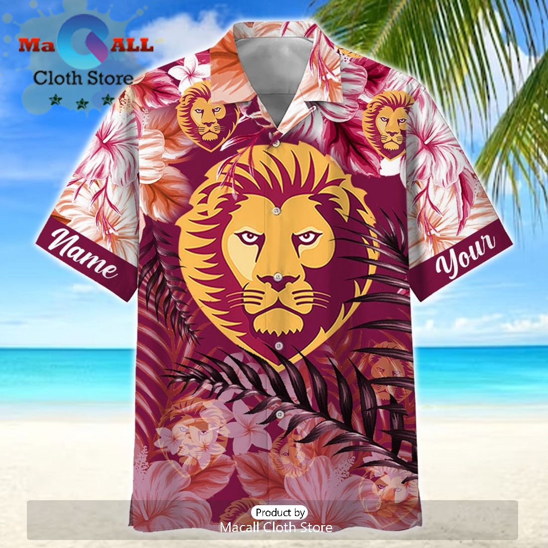 AFL Brisbane Lions Sport Personalized Beach Hawaiian Shirt