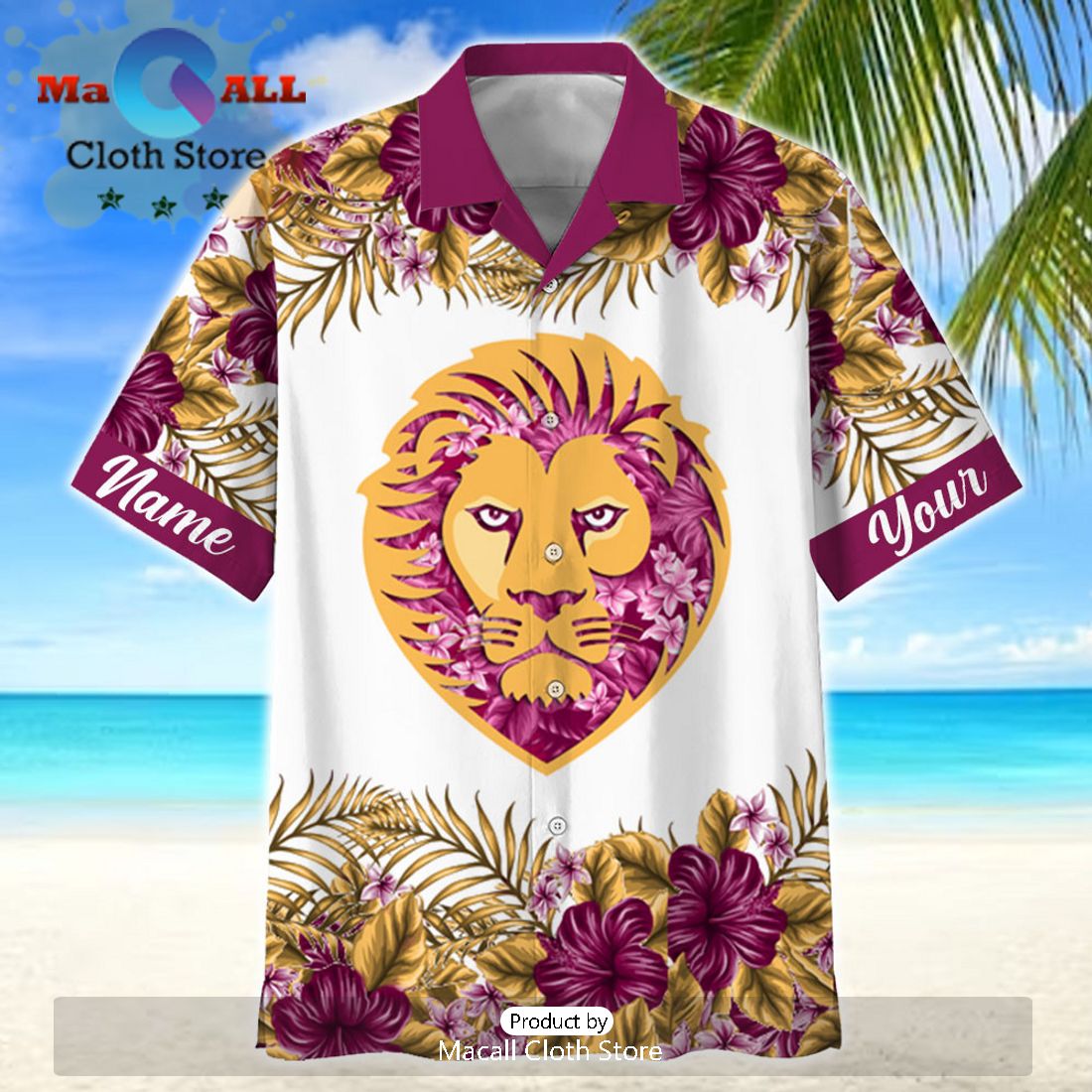 AFL Brisbane Lions Sport Personalized Tropical Hawaiian Shirt