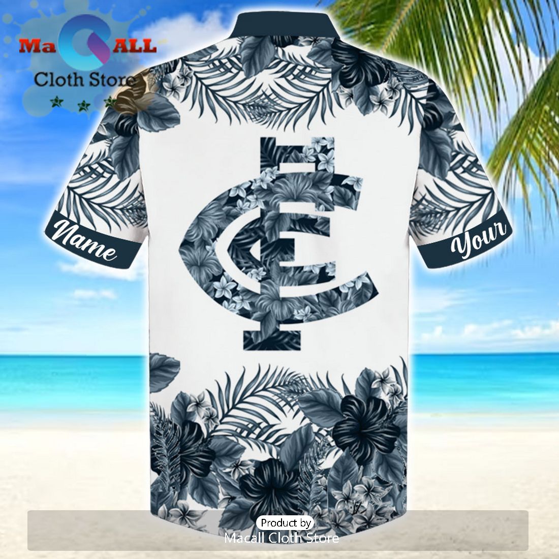AFL Carlton Blues Sport Personalized Beach Hawaiian Shirt