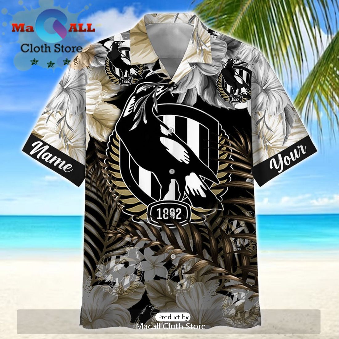 AFL Collingwood Magpies Sport Personalized Tropical Hawaiian Shirt