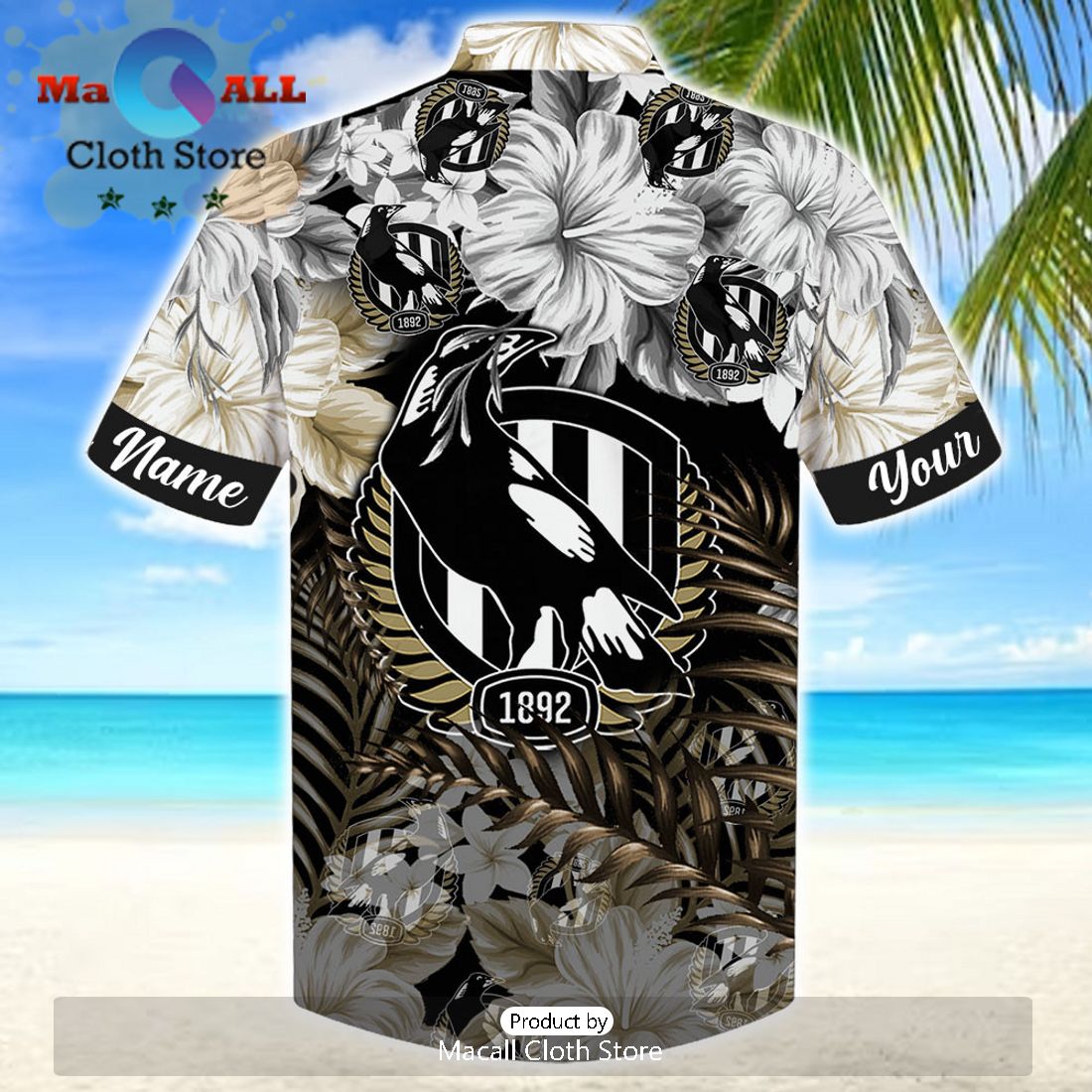 AFL Collingwood Magpies Sport Personalized Tropical Hawaiian Shirt