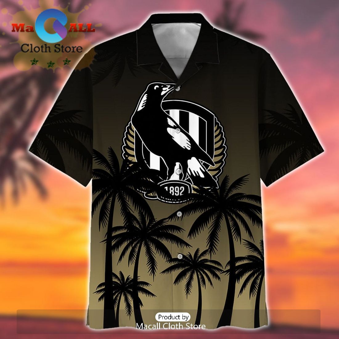 AFL Collingwood Magpies Sport Summer Personalized Island Hawaiian Shirt