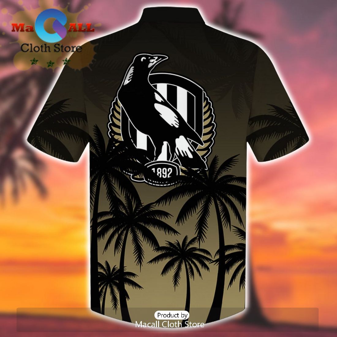 AFL Collingwood Magpies Sport Summer Personalized Island Hawaiian Shirt