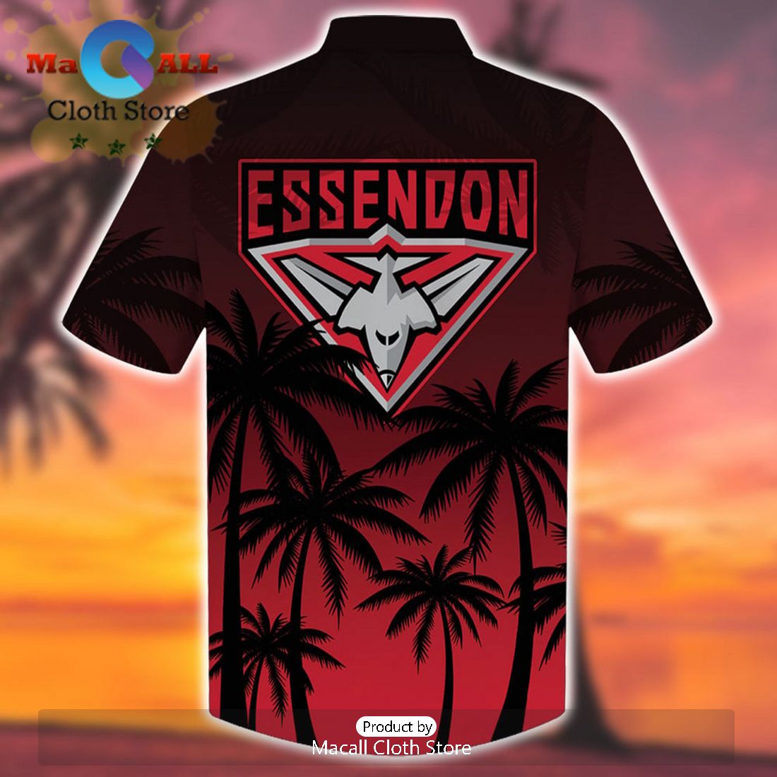 AFL Essendon Bombers Sport Summer Personalized Vacation Hawaiian Shirt