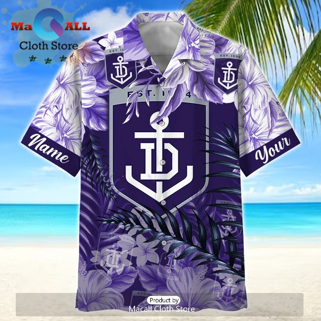 AFL Fremantle Dockers Sport Personalized Aloha Hawaiian Shirt