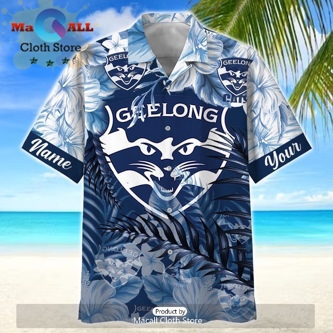 AFL Geelong Cats Sport Personalized Beach Hawaiian Shirt