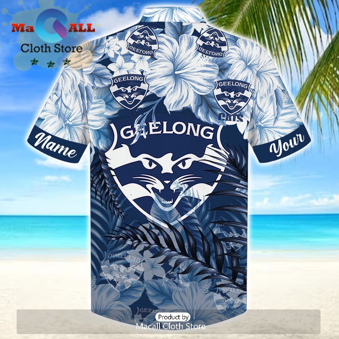 AFL Geelong Cats Sport Personalized Beach Hawaiian Shirt