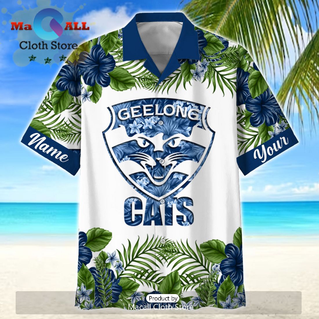 AFL Geelong Cats Sport Personalized Island Hawaiian Shirt
