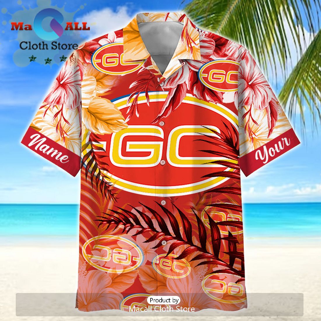 AFL Gold Coast Suns Sport Personalized Tropical Hawaiian Shirt