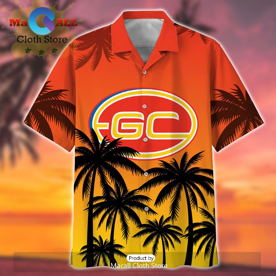 AFL Gold Coast Suns Sport Tropical Summer Personalized Hawaiian Shirt