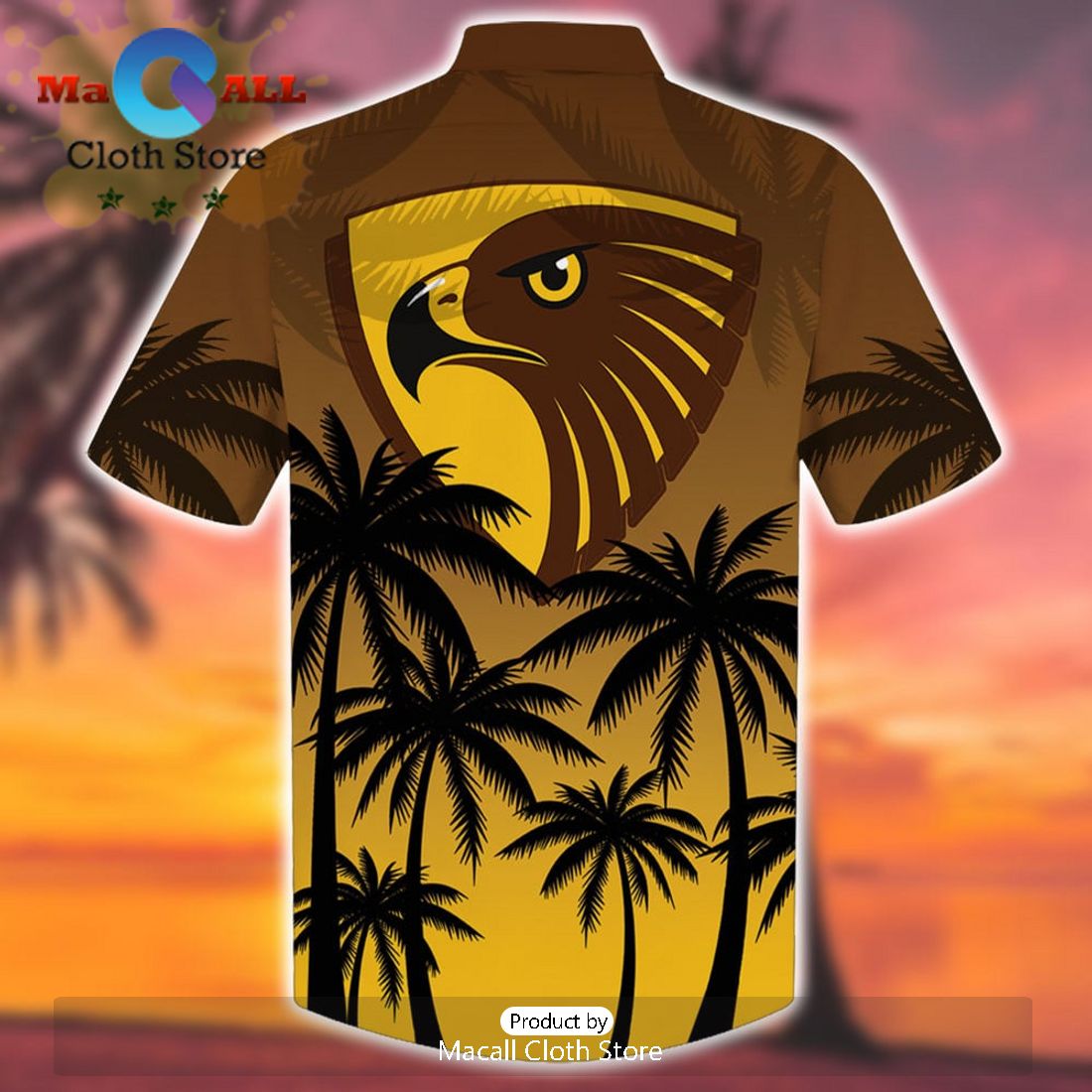 AFL Hawthorn Hawks Sport Summer Personalized Vacation Hawaiian Shirt