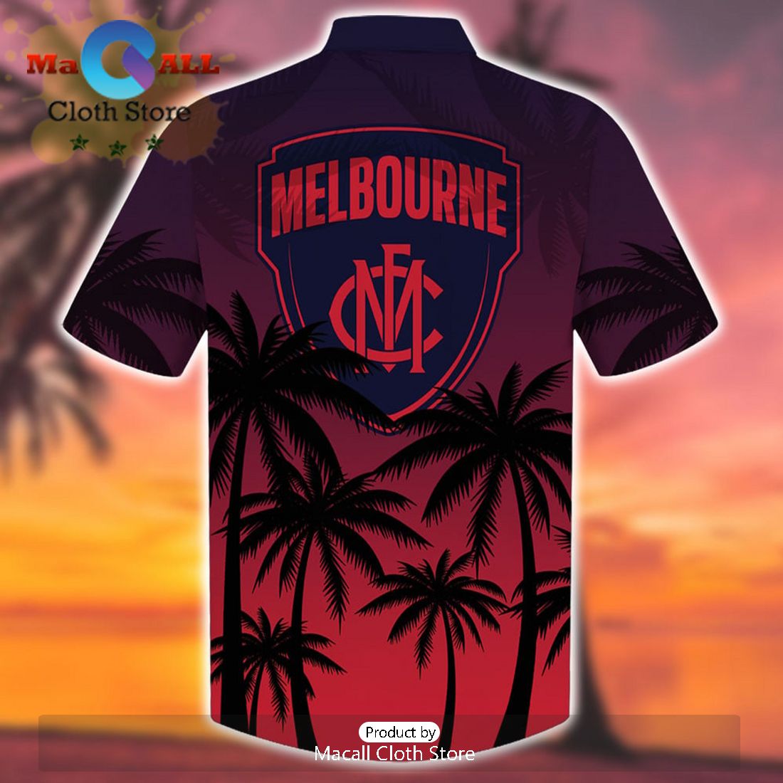AFL Melbourne Demons Sport Summer Personalized Tropical Hawaiian Shirt