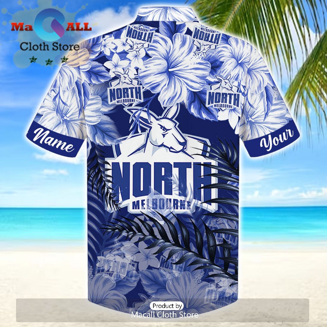 AFL North Melbourne Kangaroos Sport Personalized Vacation Hawaiian Shirt
