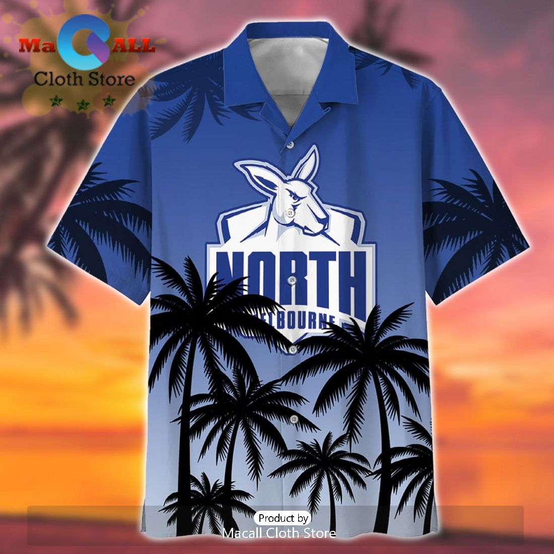 AFL North Melbourne Kangaroos Sport Summer Personalized Tropical Hawaiian Shirt