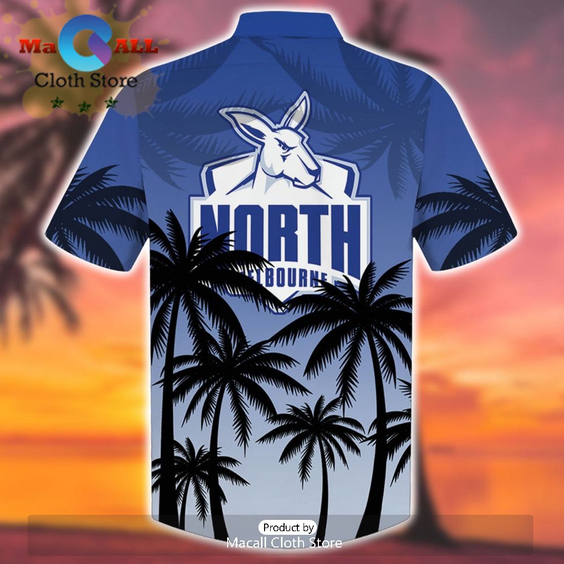 AFL North Melbourne Kangaroos Sport Summer Personalized Tropical Hawaiian Shirt