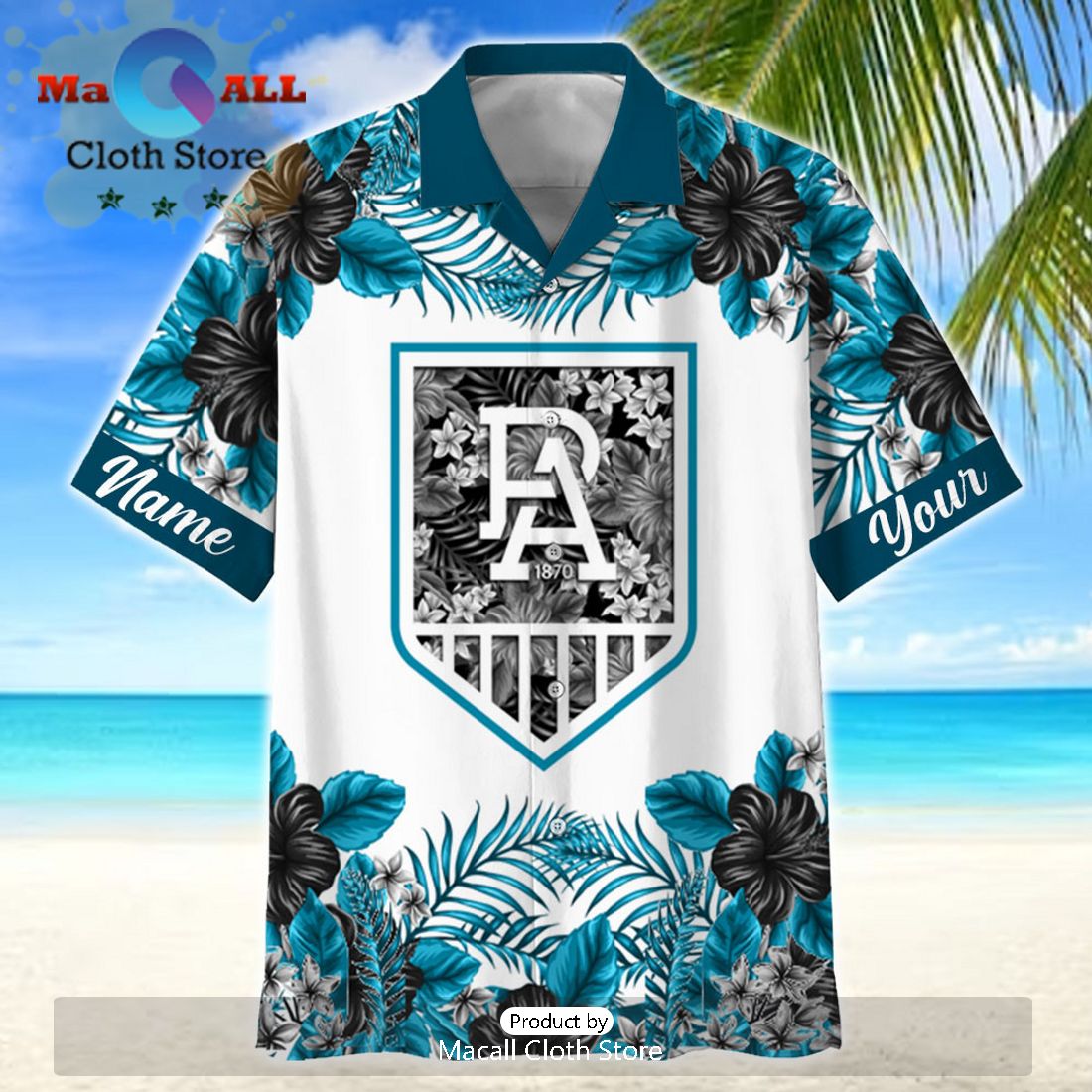 AFL Port Adelaide Power Sport Personalized Aloha Hawaiian Shirt