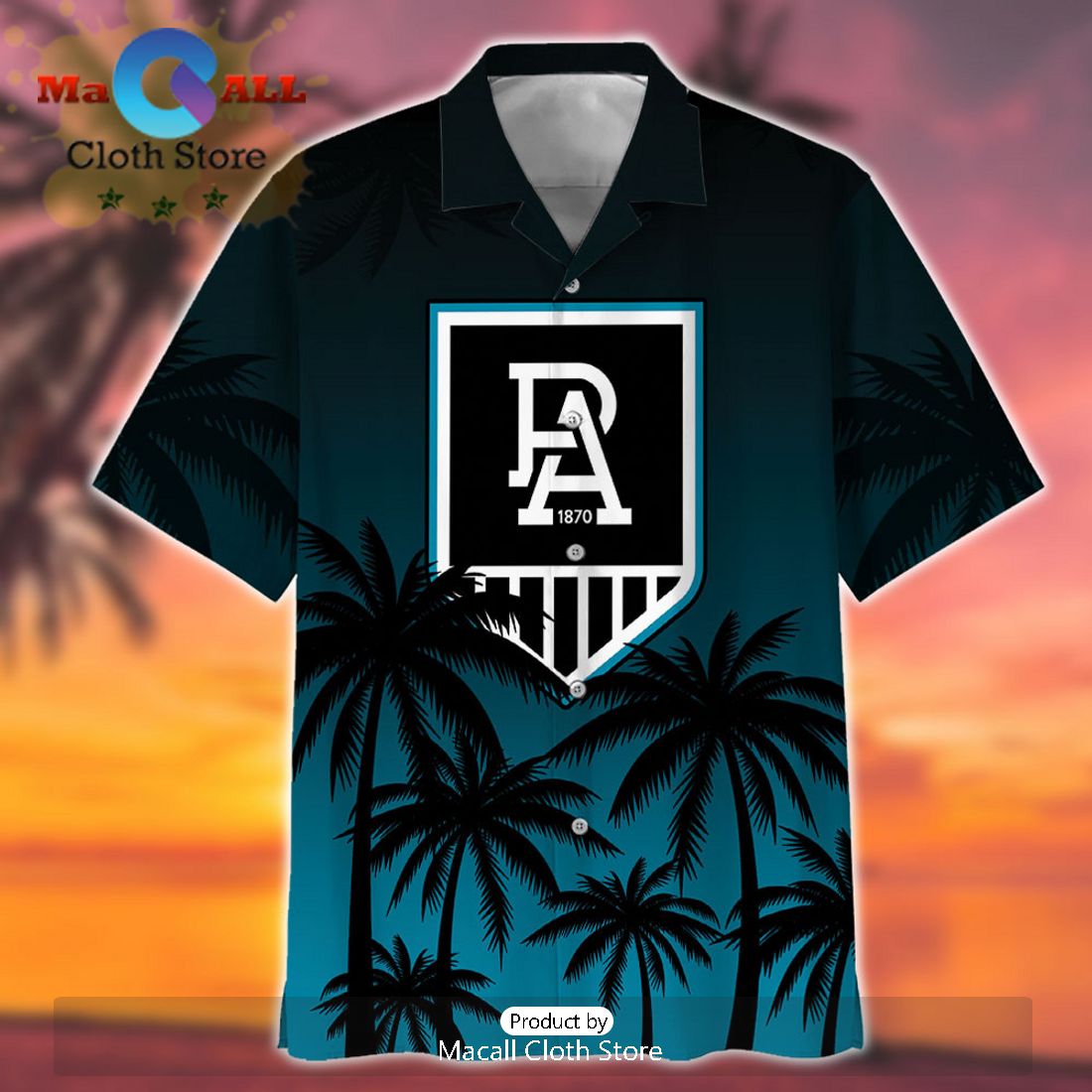 AFL Port Adelaide Power Sport Summer Personalized Tropical Hawaiian Shirt
