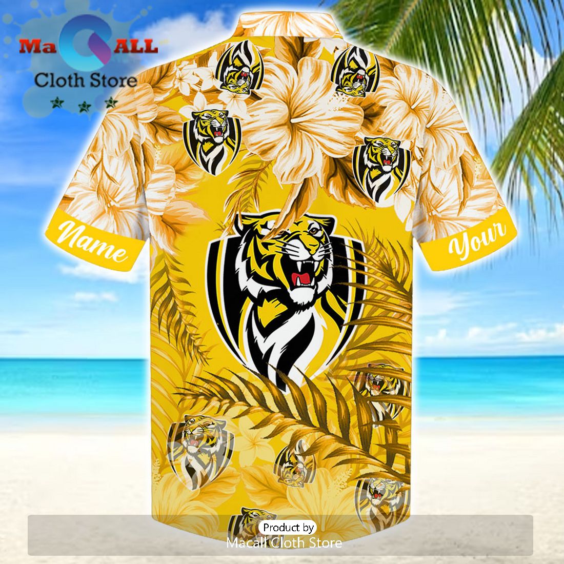 AFL Richmond Tigers Sport Personalized Tropical Hawaiian Shirt