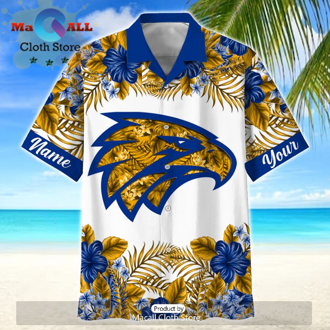 AFL West Coast Eagles Sport Personalized Vacation Hawaiian Shirt