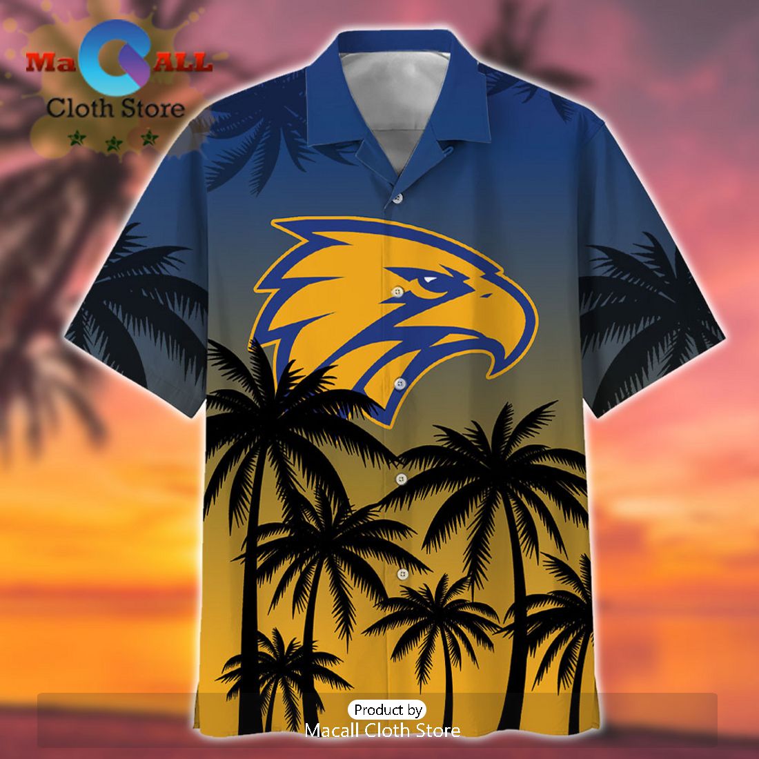 AFL West Coast Eagles Sport Summer Personalized Aloha Hawaiian Shirt