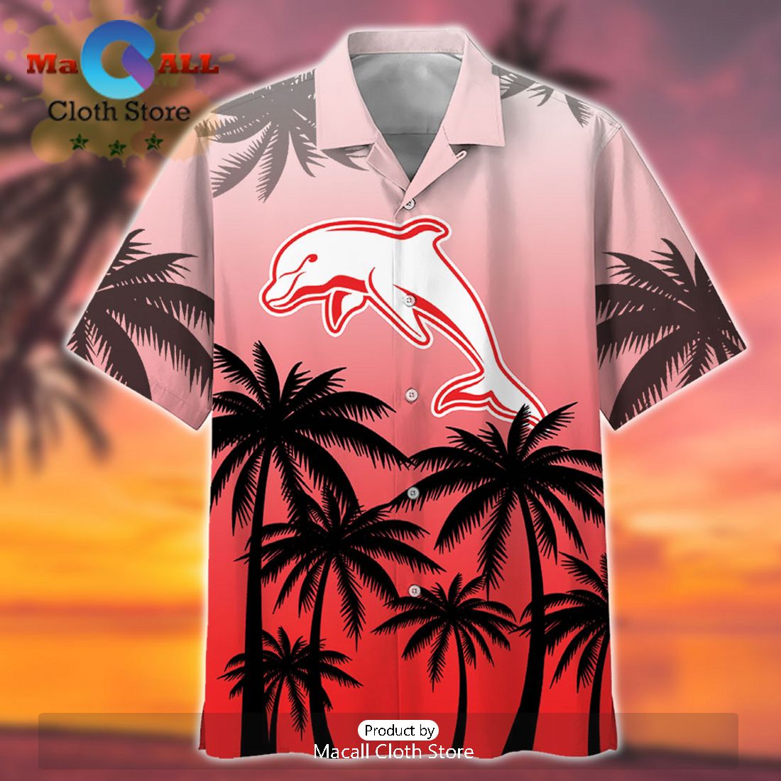 NRL Beach Dolphins Sport Personalized Hawaiian Shirt