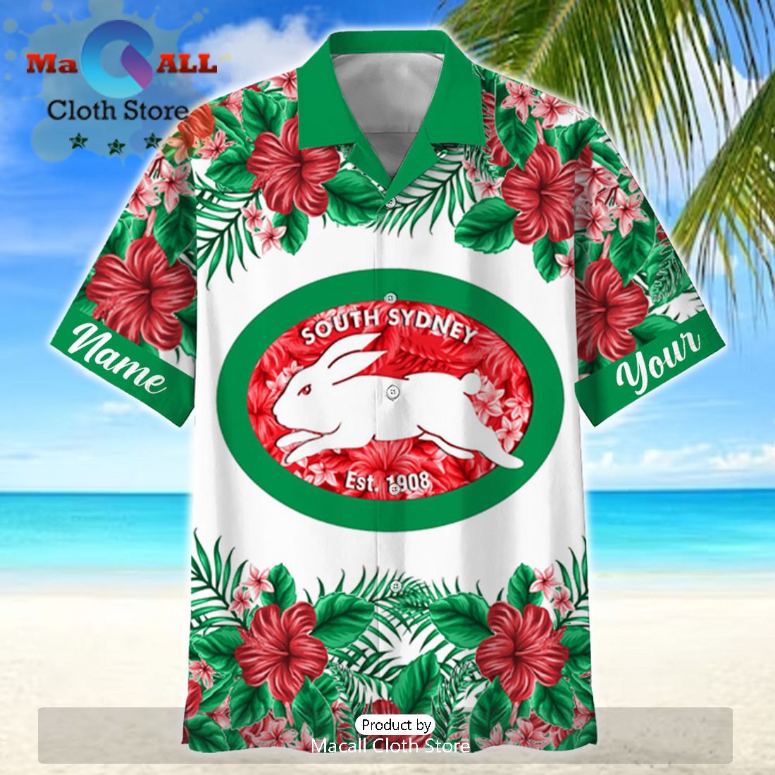 NRL South Sydney Rabbitohs Sport Personalized Island Hawaiian Shirt
