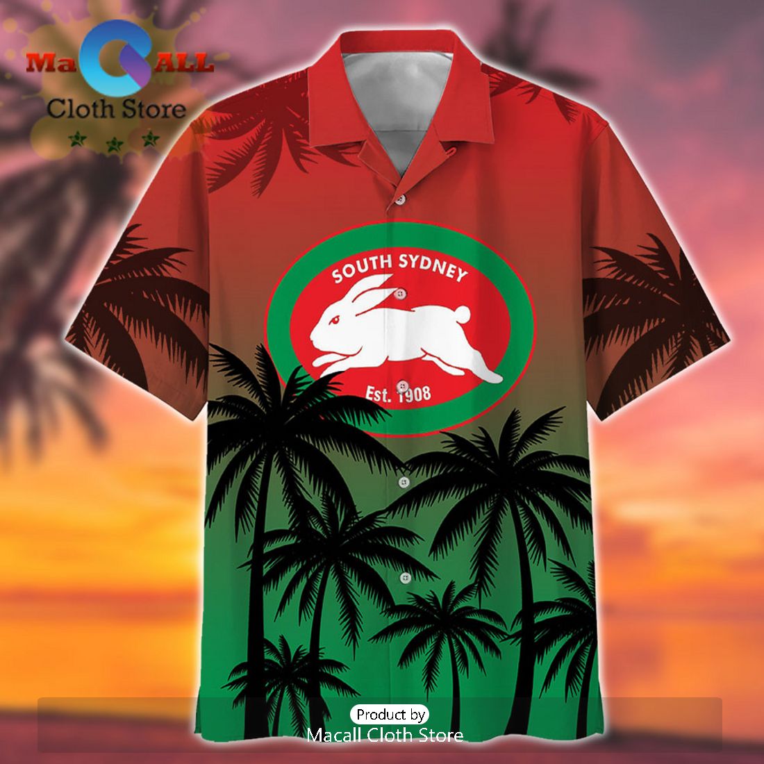 NRL South Sydney Rabbitohs Sport Personalized Tropical Hawaiian Shirt