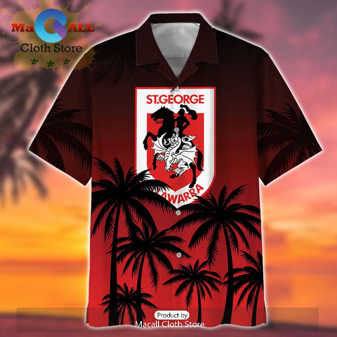 NRL St. George Illawarra Dragons Sport Personalized Island Hawaiian Shirt