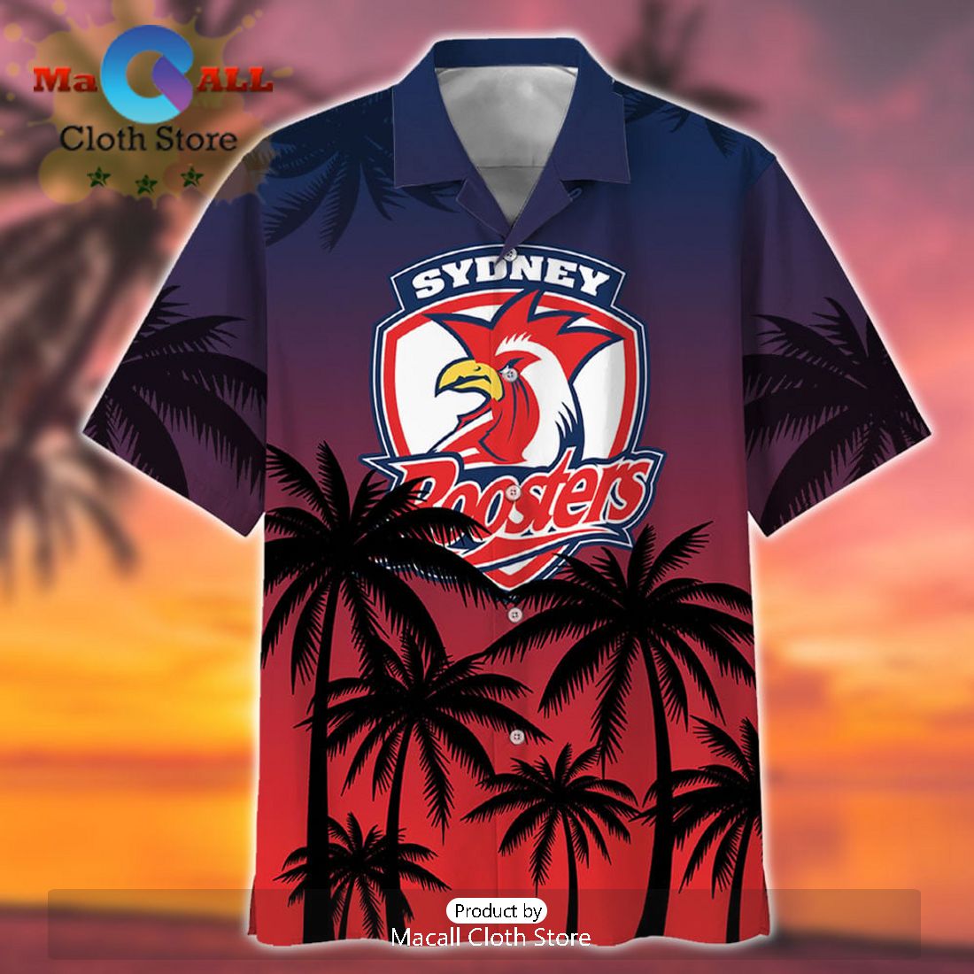 NRL Sydney Roosters Sport Personalized Beach Hawaiian Shirt
