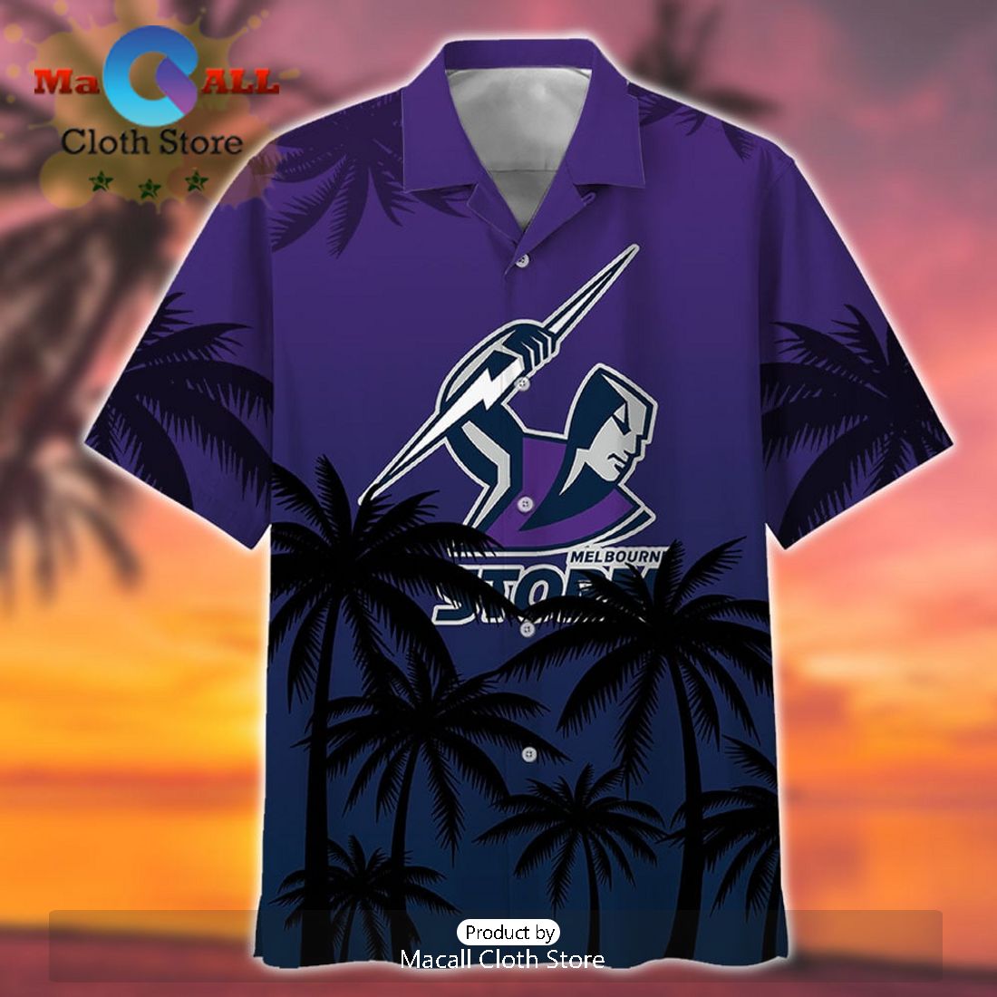 NRL Tropical Melbourne Storm Sport Personalized Hawaiian Shirt