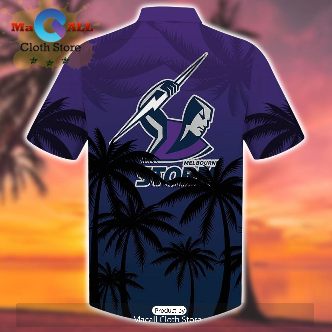NRL Tropical Melbourne Storm Sport Personalized Hawaiian Shirt