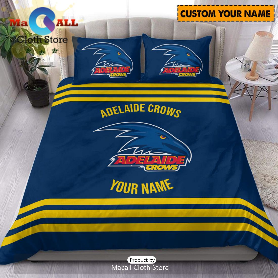 Adelaide Crows AFL Sport Personalized Bedding Set